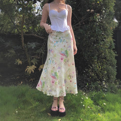 Sweet Girl Waist Slimming Long Fishtail Skirt - kinko