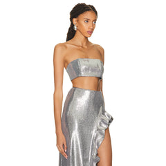 Women's Irregular High-end Sequin Skirt Set - kinko