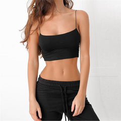 Summer Sexy Female Crop Tops Cotton Women Sleeveless
