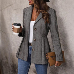 Women's Coarse Flower Slim-fit Fashion Blazer - kinko