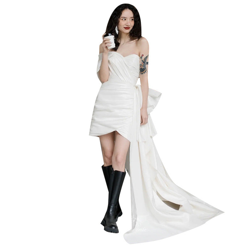 Light Wedding Gown Short Women - kinko