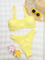 Tight Push up Split Swimsuit Women Triangle Bikini Sexy Split Swimsuit - kinko Global Holdings inc