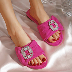 Rhinestone Sandals with Fairy Season All Match Flat Slippers - kinko Global Holdings inc