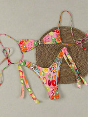 Bikini Fruit Colorful Swimsuit Women Metal Summer Women Swimwear