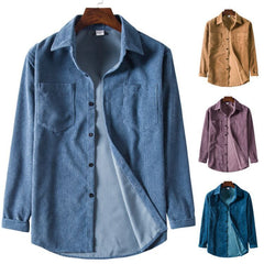 Autumn New Men's Solid-color Corduroy Long Sleeves - kinko