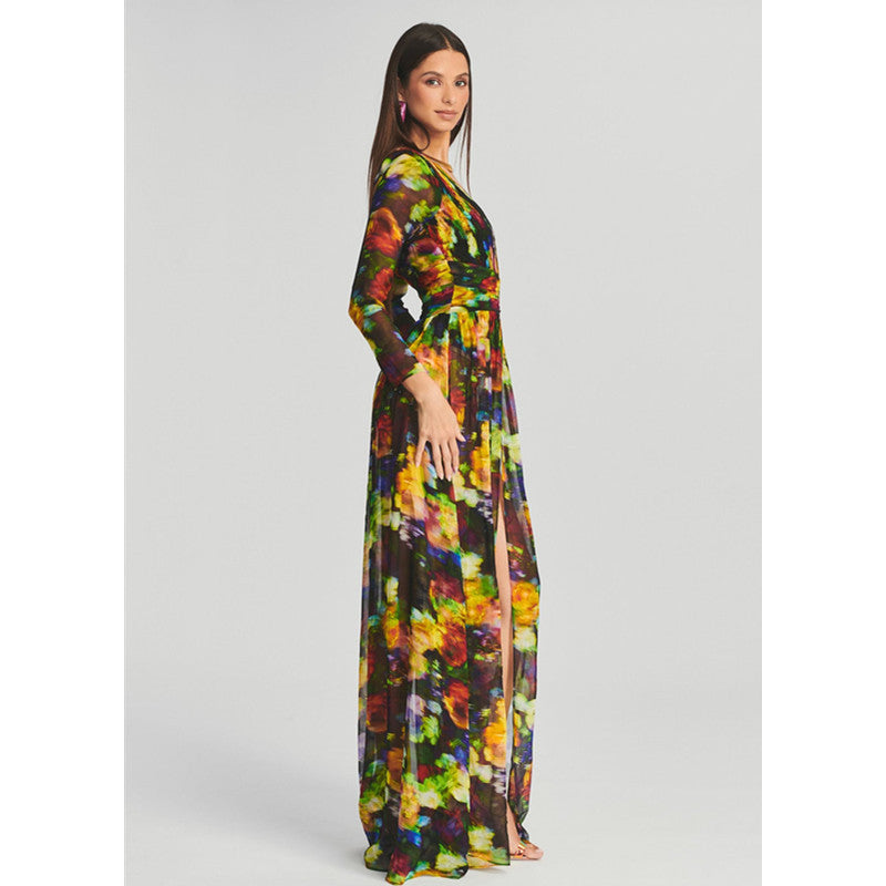 V-neck Split Comfort And Casual Dress - kinko