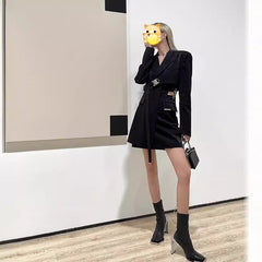 Women's Asymmetric Shoulder Fashion Blazer - kinko