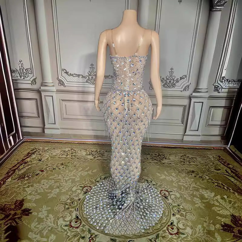 No Back Traceless Sexy Elegant Fishtail Gown - kinko