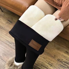Cashmere Winter Wear High Waist Leggings For Women - kinko