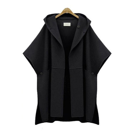 Hooded Casual Big Size Half Batwing Sleeve Cardigans Clock Type Jacket Female's New Fashion Coat