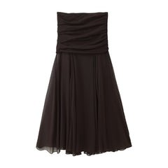 Summer Translucent Pleated Skirt - kinko