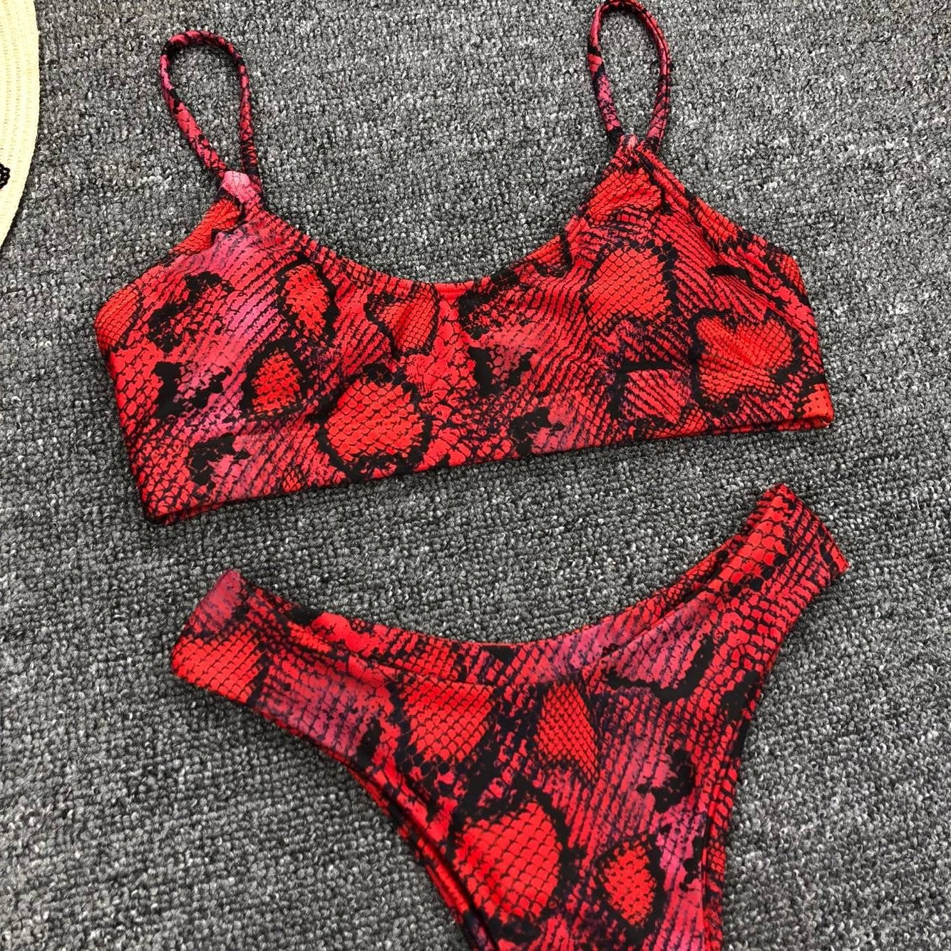 Women Seperated Swimwear Sexy Leopard Print Bikini Push up - kinko Global Holdings inc