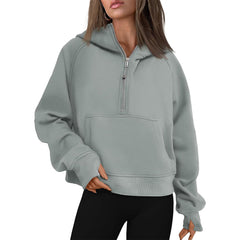 Fall Winter Hooded Zipper Thickening Sweater - kinko Global Holdings inc