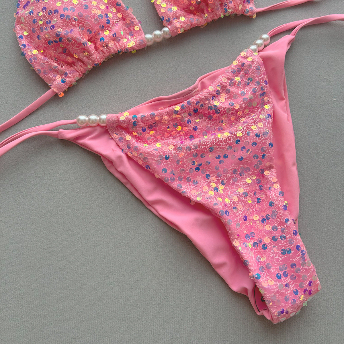 Bikini Sexy Sequined Split Women Swimsuit for Women - kinko Global Holdings inc
