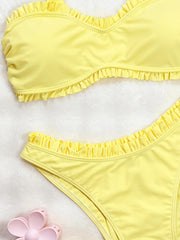 Tight Push up Split Swimsuit Women Triangle Bikini Sexy Split Swimsuit - kinko Global Holdings inc