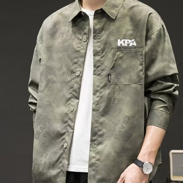 Japanese-style Retro Camouflage Shirt Men - kinko