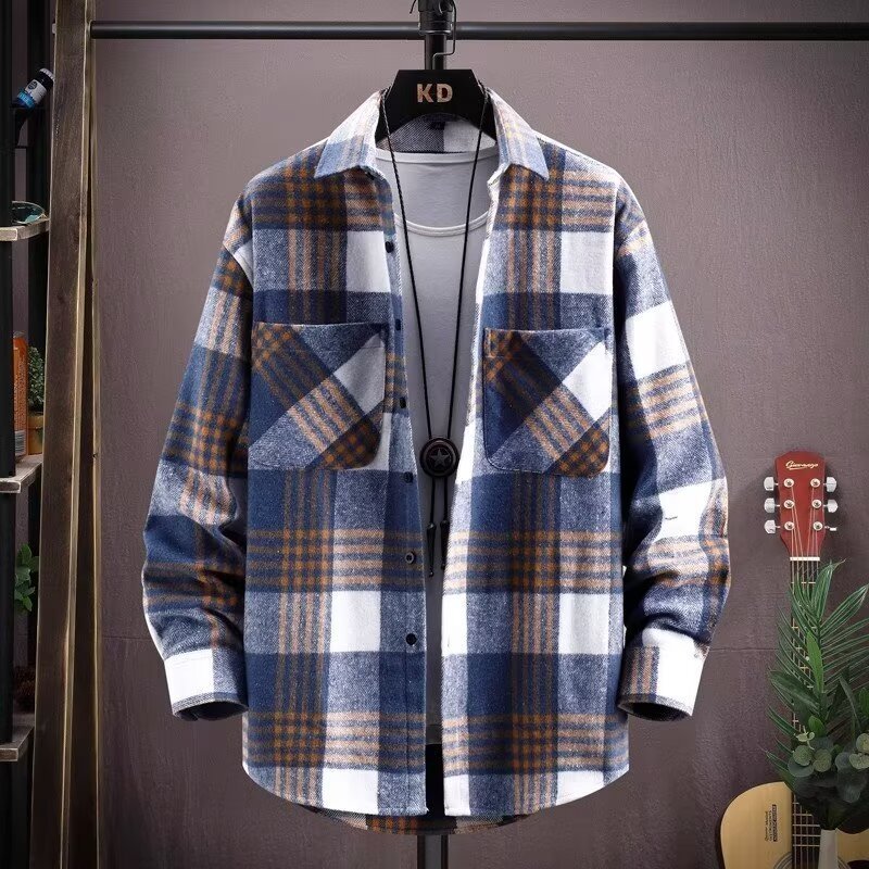 Handsome Lapels Shirt Coat Trendy Men - kinko