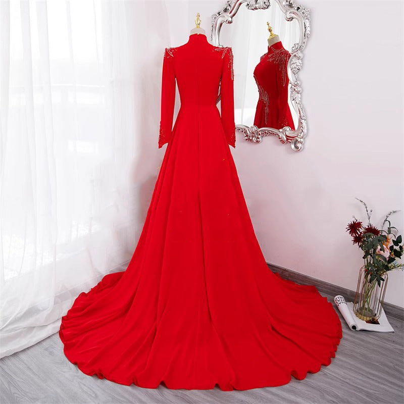 New Long Sleeve Formal Evening Party Dress - kinko