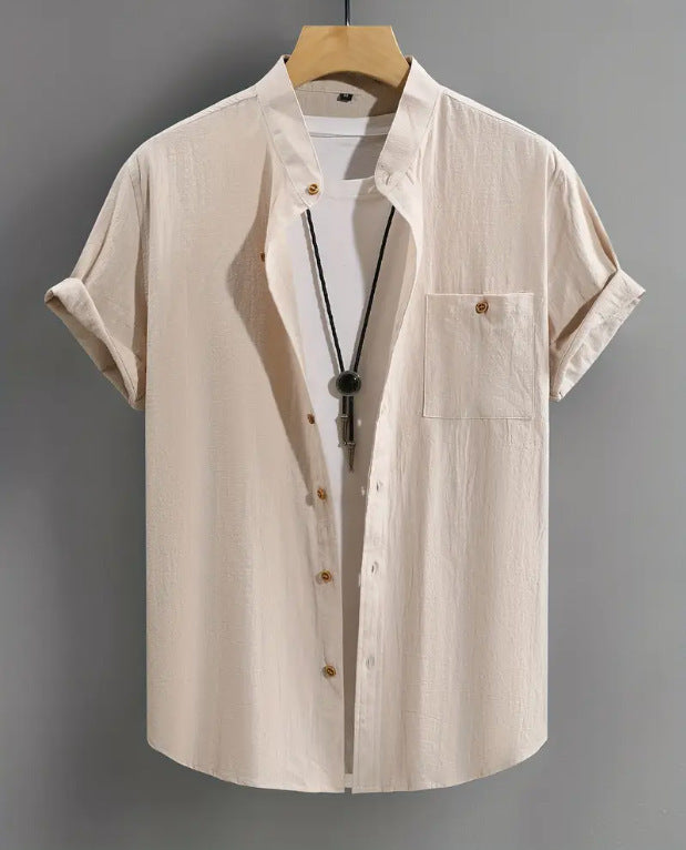 Men's Short-sleeved Shirt Comfort And Casual Fashion All-matching - kinko