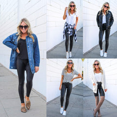 Leggings - Cropped Low-rise Solid Color Coffee - kinko