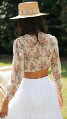 Women's Sexy Lace-up Cardigans Fashion Printed With Long Sleeves