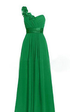 Women's Multi Colored Slanted Neck Sleeveless Strapless Long Dress - kinko