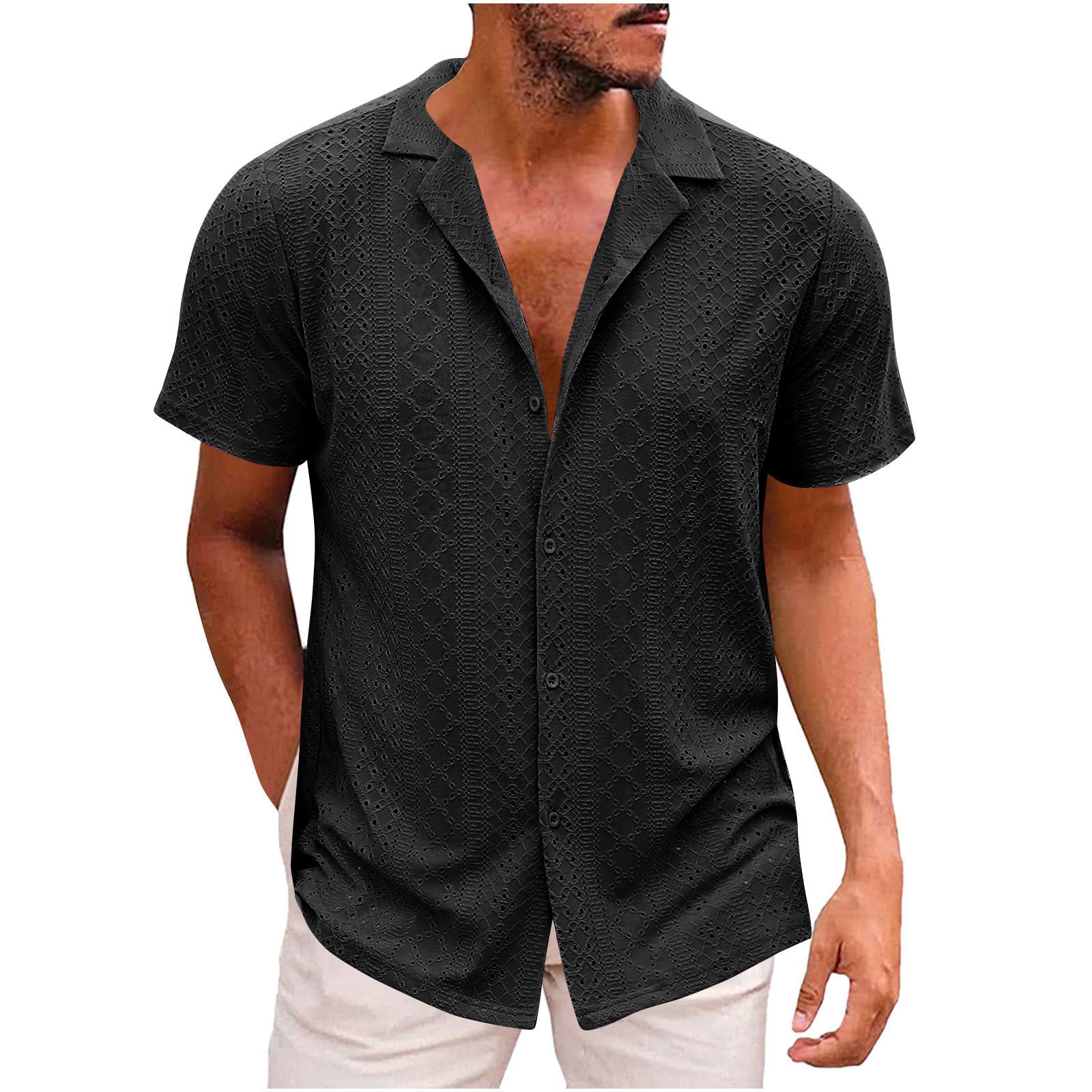 Breathable Lightweight Lapel Men's Casual Shirt - kinko