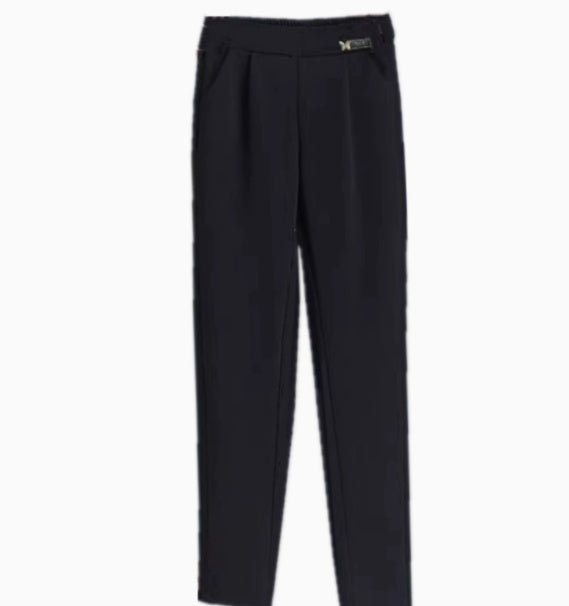 Tight-waisted Thin, Loose Slimming Large-sized 9-inch Harem Pants - kinko
