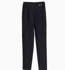Tight-waisted Thin, Loose Slimming Large-sized 9-inch Harem Pants - kinko