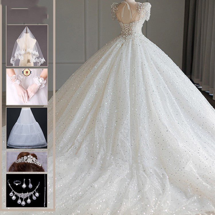 New Bridal Main Yarn Large Trailing Tail At Large Princess Senior Texture Small Out Of Doors Yarn - kinko