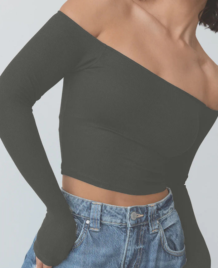Long-sleeved Women's Off-shoulder Clothing - kinko