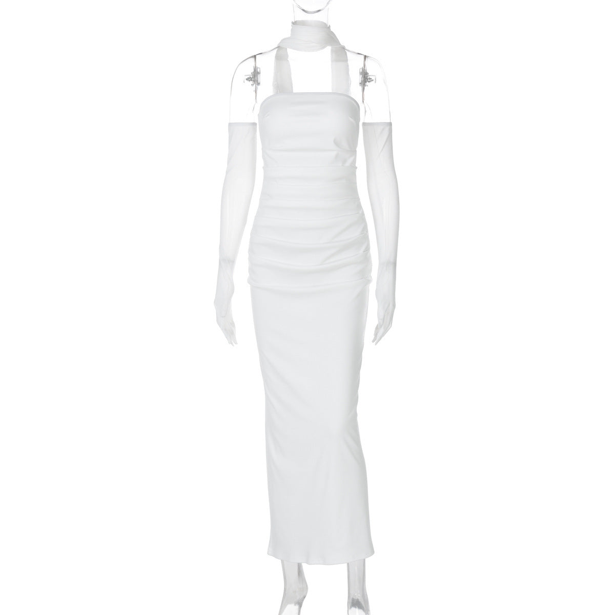 Fall Winter Fashion Temperament Mesh Oversleeve Dress