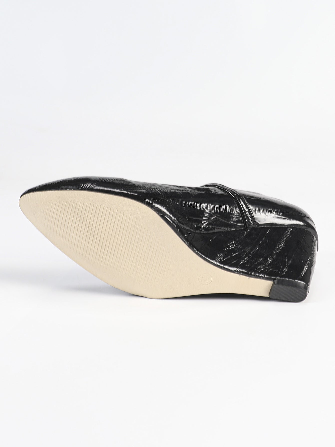 Pointed Wedge Height Increased by Platform Shoes Comfortable Platform High Heel Wedge Heels Party Dance Black - kinko Global Holdings inc