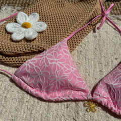 Sexy Two Piece Bikini Swimsuit Women Split Halter Lace up Swimsuit - kinko Global Holdings inc