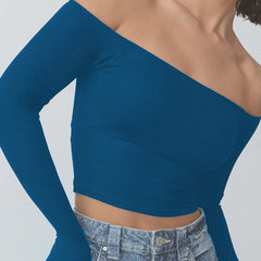 Long-sleeved Women's Off-shoulder Clothing - kinko