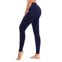 Leggings - Cropped Low-waisted Solid Color - kinko