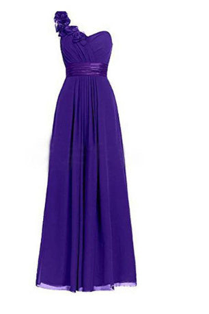 Women's Multi Colored Slanted Neck Sleeveless Strapless Long Dress - kinko