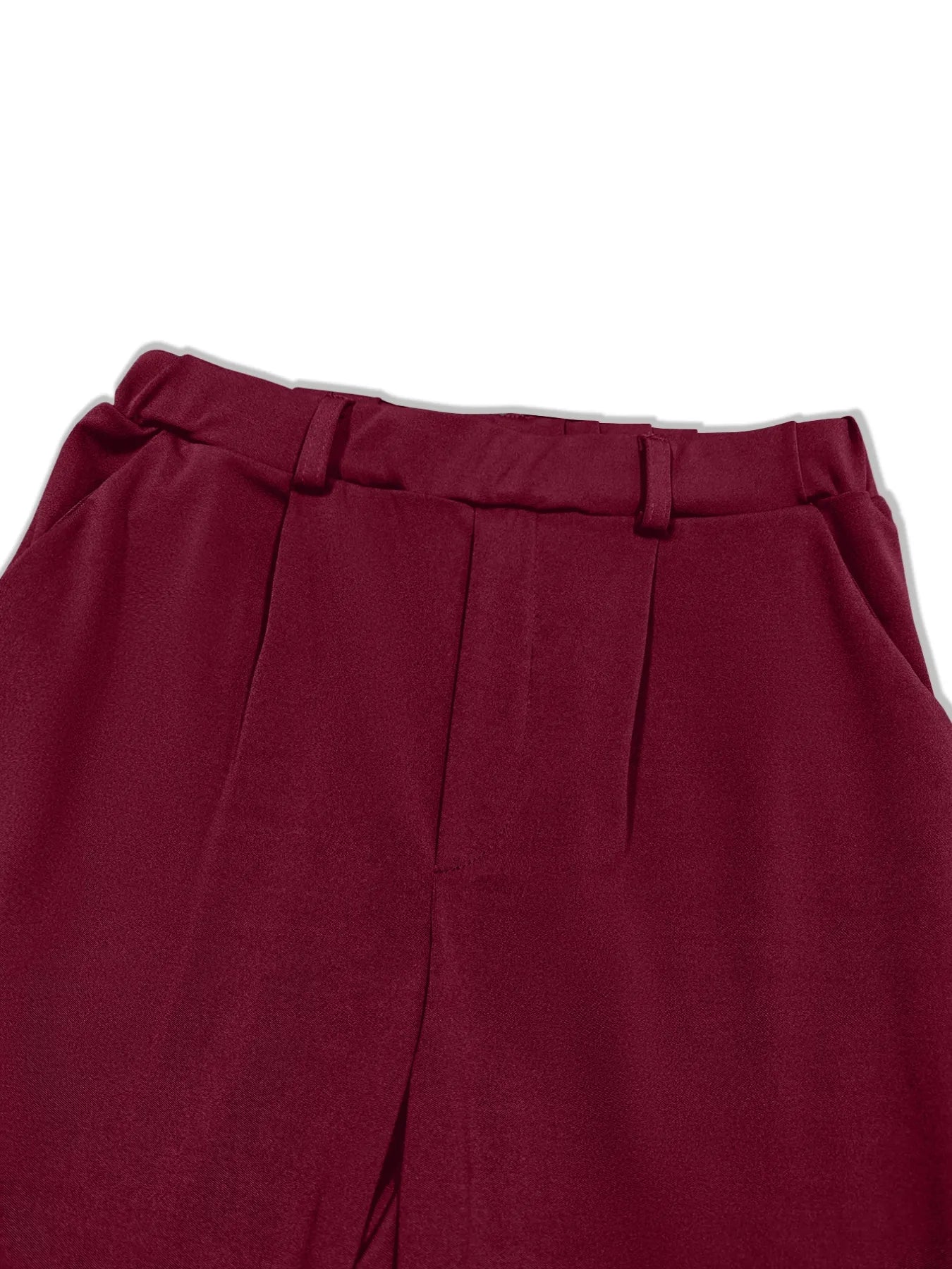 Pleated Detail Pants with Pockets - kinko