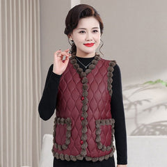 Middle-aged And Elderly Fall Winter Coat Mom Vest