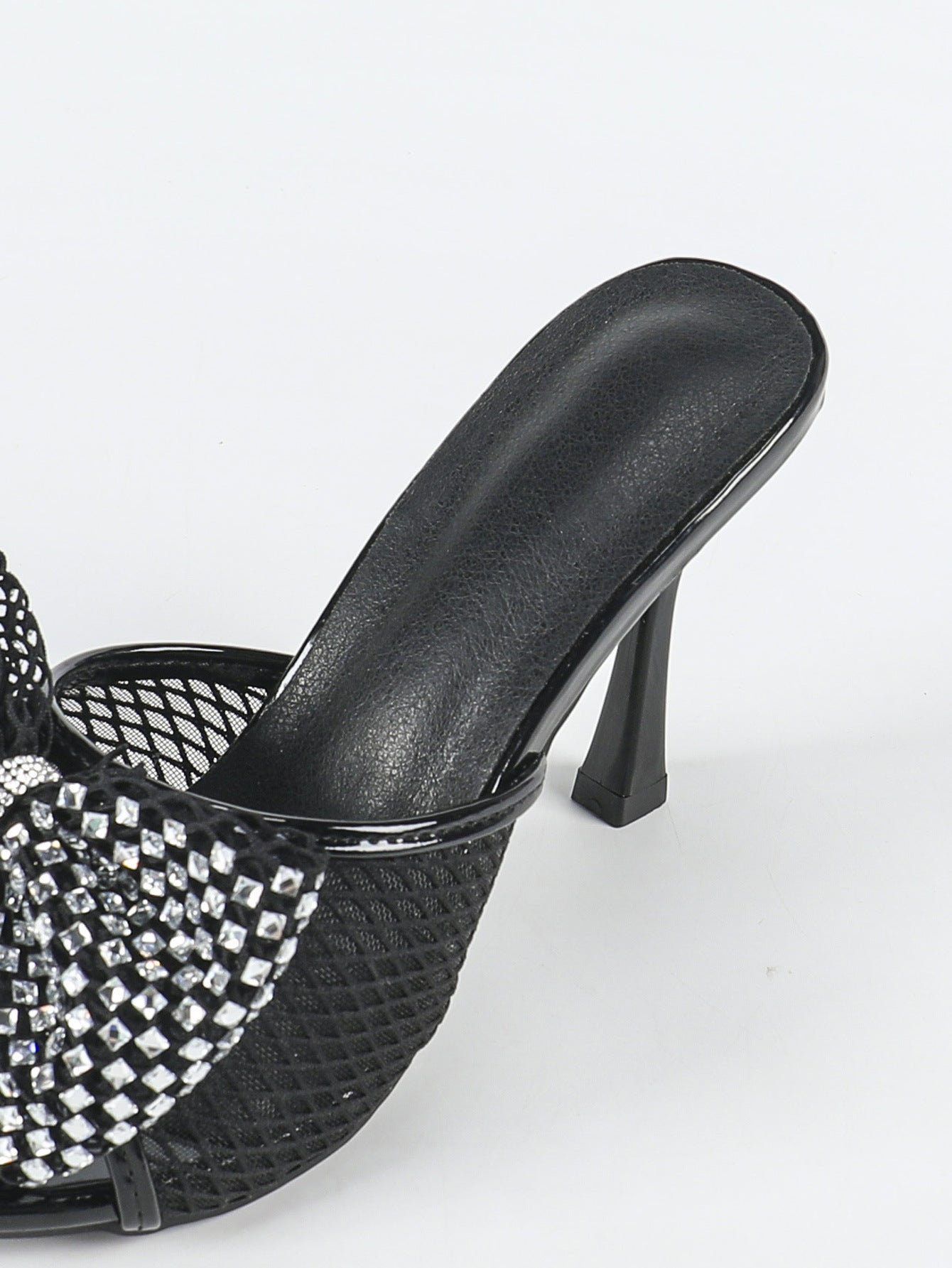 Summer 9cm High Heel Stiletto Mesh Slippers Women Sandals Open Toe Bow Women Shoes - kinko Global Holdings inc