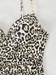 Ladies One Piece Leopard Print Swimsuit Summer Sexy Women Swimsuit