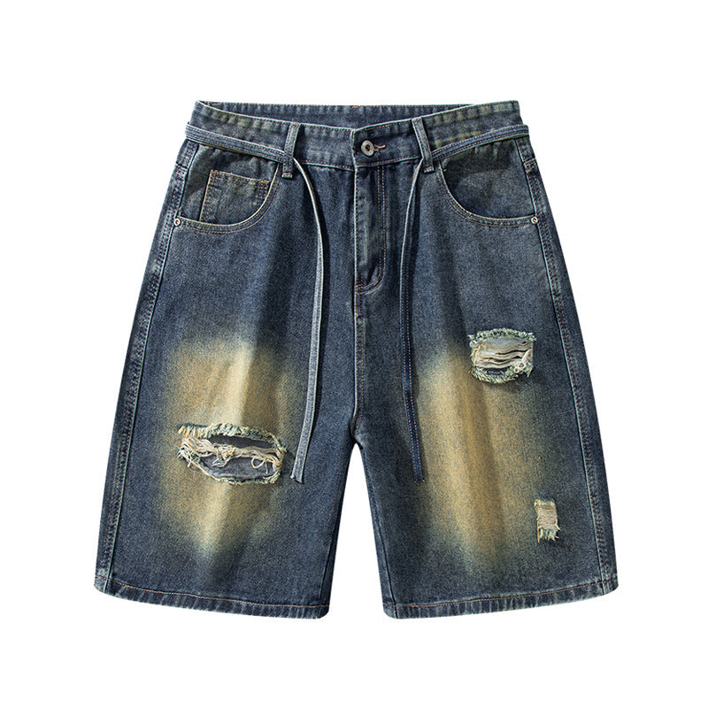 American High Street Make Old Ripped Jeans - kinko