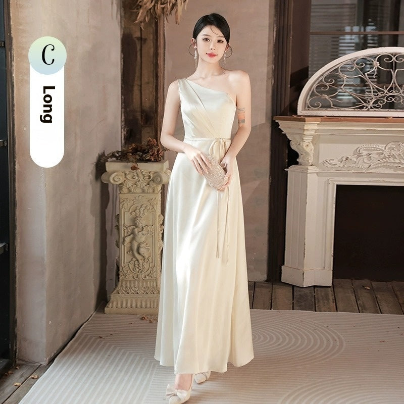 Summer Champagne Niche High-end Dress - kinko