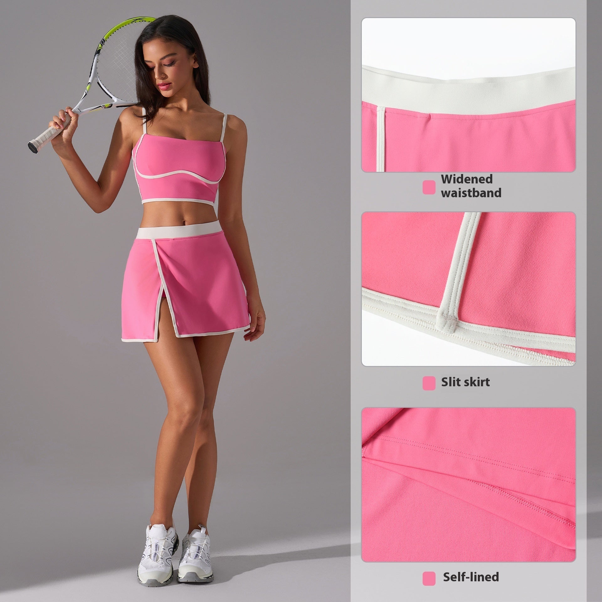 Outdoor Fitness Split A- Line Sports Skirt - kinko