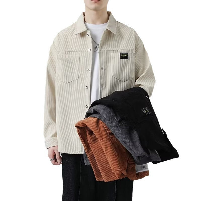 Corduroy Jacket Men's Casual Long-sleeved Shirt - kinko