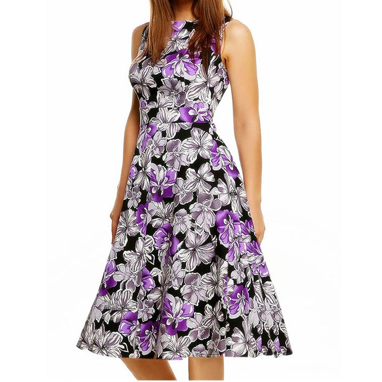 Vintage print dress - kinko