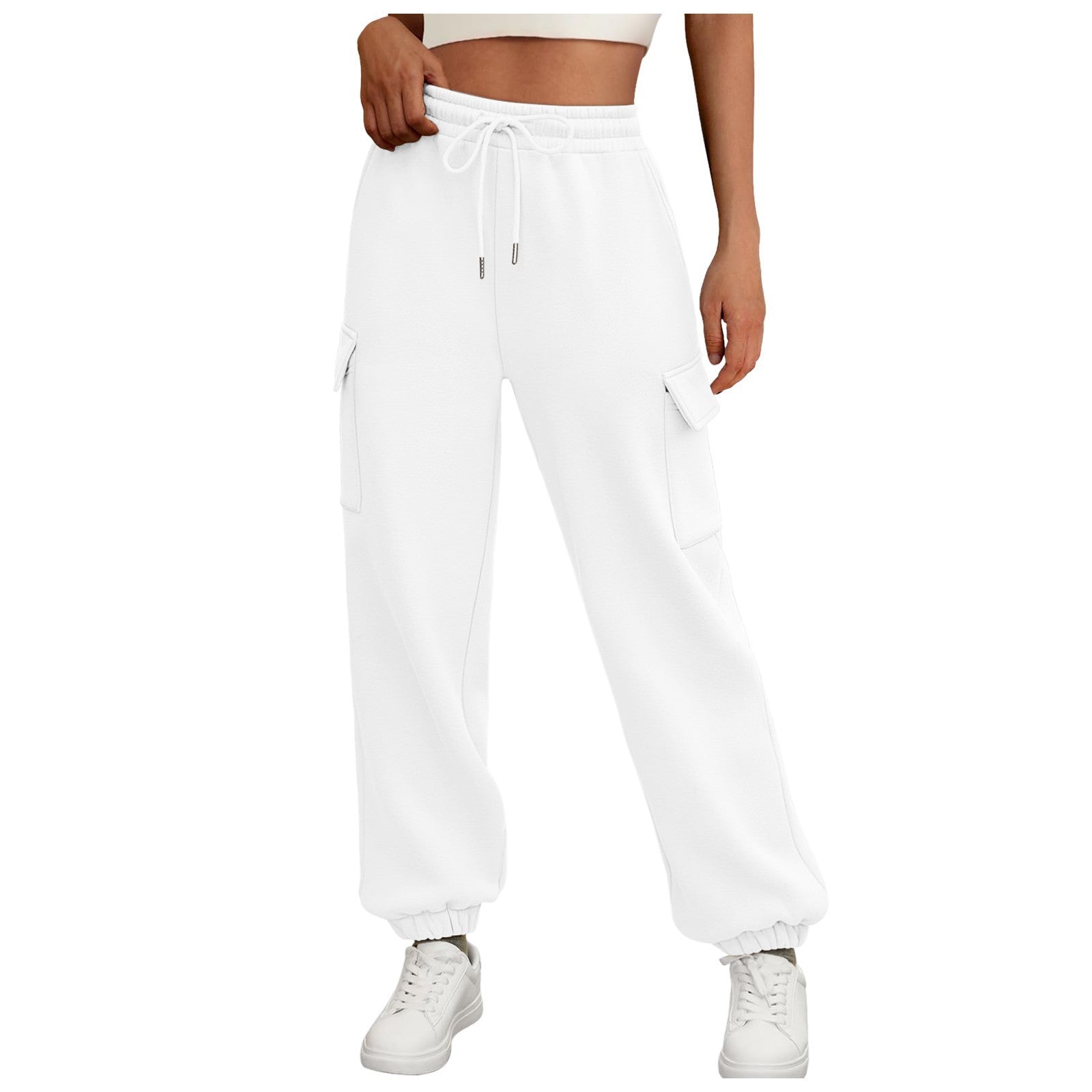 Women's Sweatpants Fleece Lined Baggy Athletic Jogger Trousers With Pockets Fall Casual Trendy Cargo Pants Fall Outfits - kinko Global Holdings inc