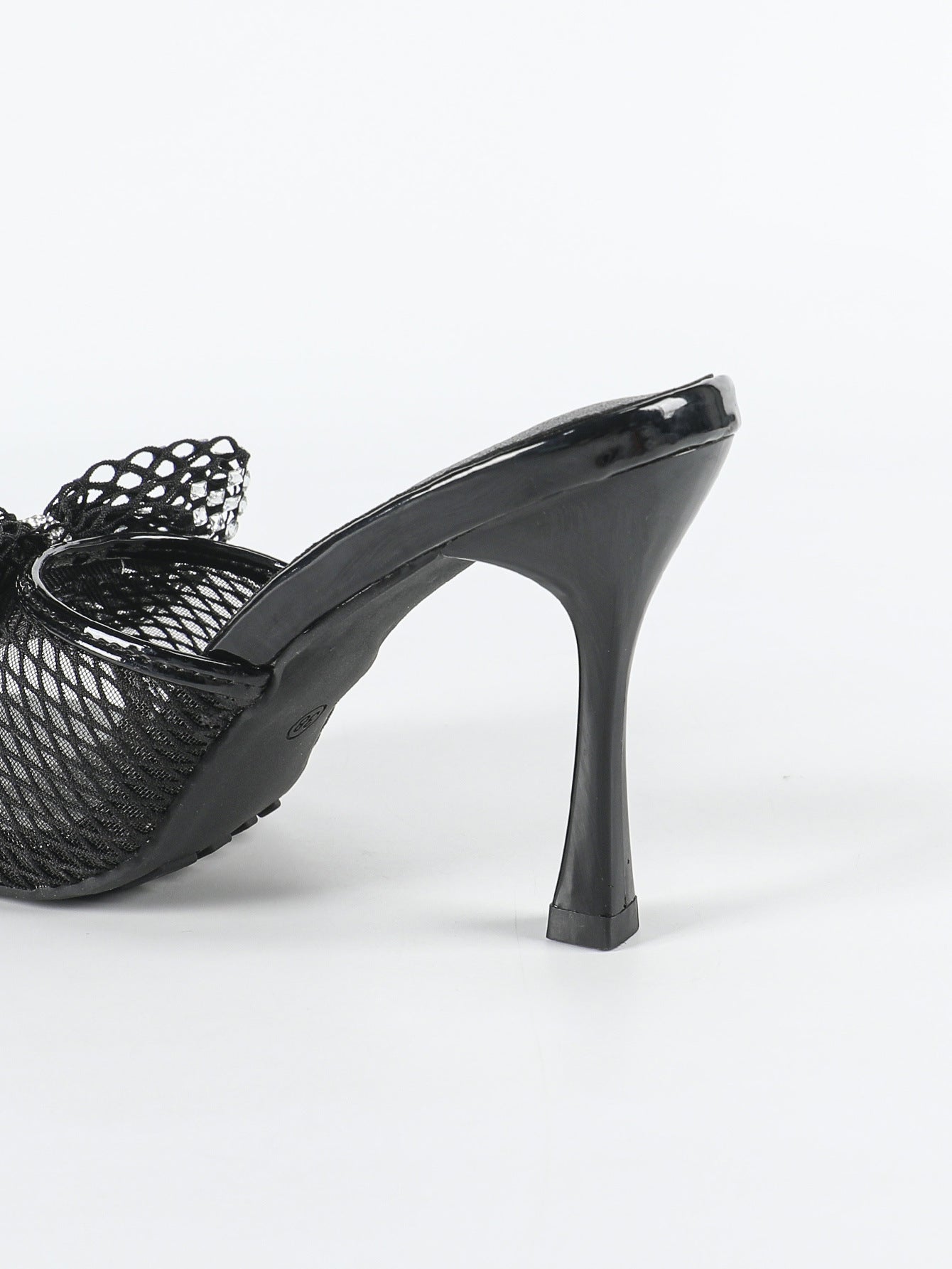 Summer 9cm High Heel Stiletto Mesh Slippers Women Sandals Open Toe Bow Women Shoes - kinko Global Holdings inc