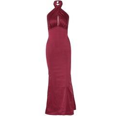 Summer Fashion Elegant Backless Sleeveless Dress - kinko