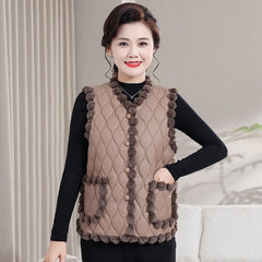 Middle-aged And Elderly Fall Winter Coat Mom Vest